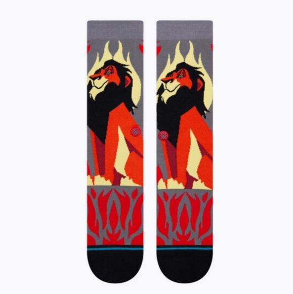 NWT Men's Disney Villains Scar Stance Crew Socks - Picture 3 of 10